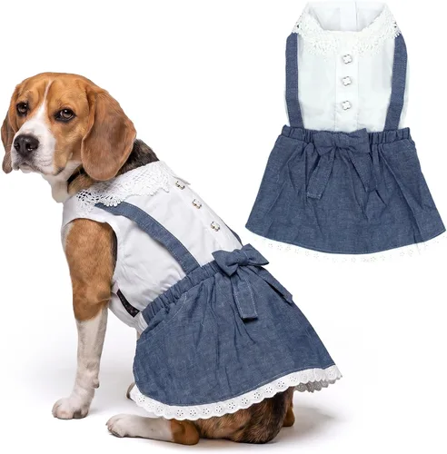 Miniatura 85 de Parisian Pet Chambray - Vestido para perro - Ligero sin mangas para perro, niña, talla XS Chambray en general