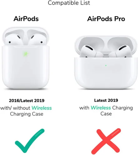 Miniatura 2 de Funda de silicona para Airpods de 1/2 ganchos con anillo de agarre, bonita funda de diseño de dibujos animados 3D, fundas divertidas y elegantes
