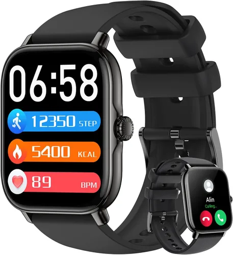 Reloj inteligente para Android para hombres y mujeres, pantalla táctil de 1.91 pulgadas con monitor de sueño de oxígeno en sangre y frecuencia