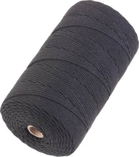Miniatura 72 de Cuerda de macramé 4 mm x 328 yardas Natural Cuerda de algodón para macramé Cuerda de macramé colorida Cordón de algodón suave Suministros de macramé