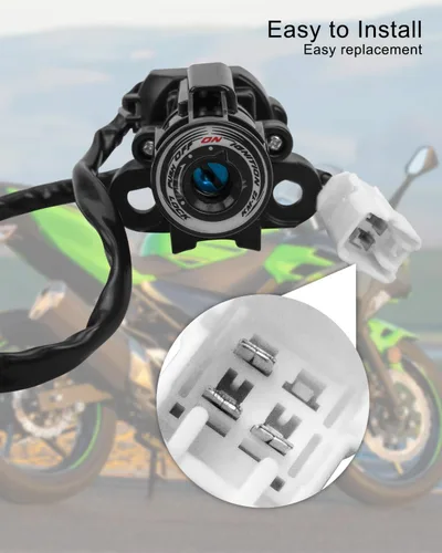 Miniatura 4 de Juego de cerraduras de tapa de tanque de combustible para interruptor de encendido para Kawasaki EX400 Ninja 400 2018-2023, para EX400 Ninja 400 ABS