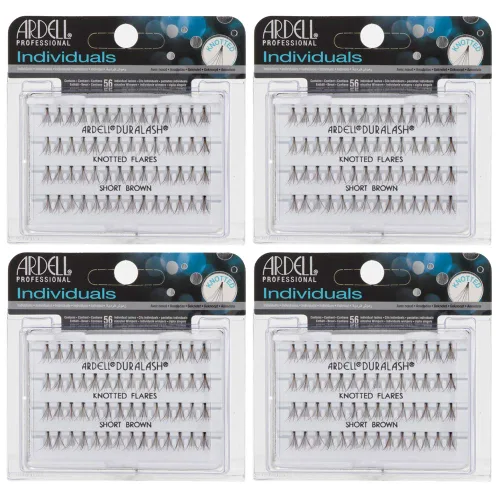 Miniatura 6 de Ardell Pestañas postizas cortas negras, racimos de pestañas para bricolaje, kit de extensión de pestañas, paquete de 4
