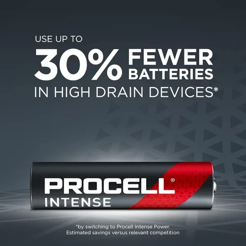 Miniatura 2 de PROCELL Pilas alcalinas AA intensas, AA alcalinas de 1.5 V para dispositivos profesionales de alto drenaje, doble batería A con potencia de larga