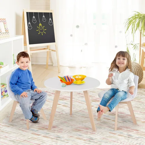 Miniatura 3 de KOTEK Juego de mesa y silla para niños, mesa de actividades para niños y 2 sillas con asiento acolchado para edades de 3 a 8 años, juego de mesa
