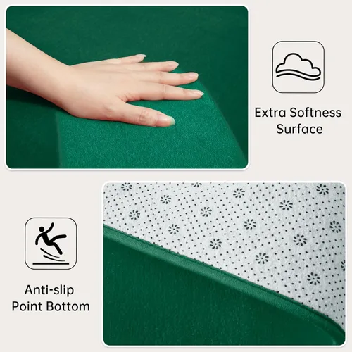 Miniatura 2 de Andecor Alfombra Peluda de Pasillo para Dormitorio Sala de Estar, 2x6 pies Verde Lavable Esponjosa Alfombras de Pasillo de Área para Cocina