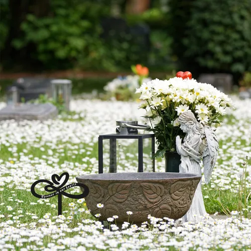 Miniatura 5 de Fumete Estaca de Placa Conmemorativa en Forma de Corazón, Estacas Conmemorativas Para Siempre en Nuestros Corazones, Decoraciones de Cementerio