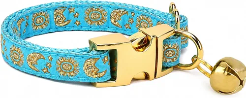Miniatura 19 de waaag Pet, Moons Stars Suns - Collar para perro y gato, múltiples diseños Crescent Celestial, collar de correa para perro y gato, tamaño XXS