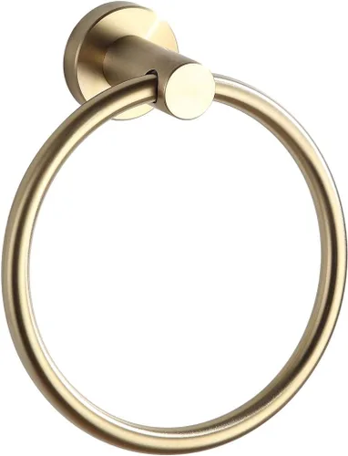 BGL Anillo de toalla de acero inoxidable dorado cepillado 304 Anillo de toalla de montaje en pared Soporte de toalla de baño Percha redonda para