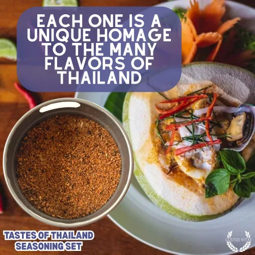 Miniatura 2 de Thai Seasonings Gourmet Set de regalo – Tastes of Thailand – Mezcla de especias artesanales – Paquete de seis – Sin OMG, totalmente natural, lote