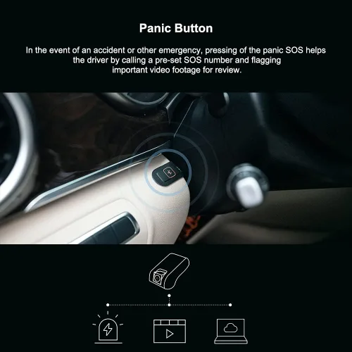 Miniatura 6 de Video en vivo y monitor remoto de 24 horas, Jimi JC400P 4G y WiFi Dual Dash Cam frontal e interior para automóviles Cámara de coche 1080P Grabadora