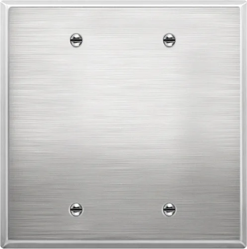 Miniatura 15 de LIDER Placa de Pared de Metal en Blanco, Cubierta de Tomacorriente en Blanco de Acero Inoxidable, Resistente a la Corrosión, Tamaño Mediano 1-Gang
