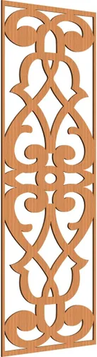 Miniatura 116 de 9 3/8"W x 24 3/8"H x 1/4"T Bellaire Decorativos Paneles de pared de madera calado, abedul