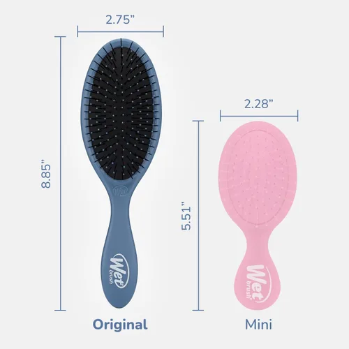 Miniatura 6 de Wet Brush Cepillo desenredante original, color azul elemental, cerdas IntelliFlex ultrasuaves, cerdas desenredantes que se deslizan a través