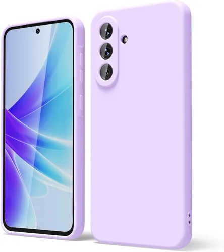 Miniatura 259 de oakxco Funda para teléfono Samsung Galaxy A12 con agarre de silicona líquida, linda delgada fina suave cubierta de gel de goma TPU lisa para mujeres