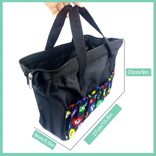Miniatura 5 de Bolsa de Bingo Daubers con 8 bolsillos de gran capacidad, bolsa de transporte de viaje con cremallera, bolsa de maquillaje, regalo para amantes