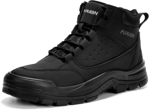 Miniatura 12 de Furuian - Botas de trabajo unisex con punta de acero, cómodas y ligeras para hombres, con resistencia al deslizamiento, puntera de acero, zapatos