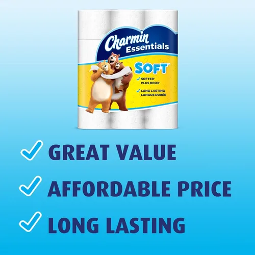 Miniatura 6 de Charmin Essentials - Mega rollos de papel higiénico suave, 9