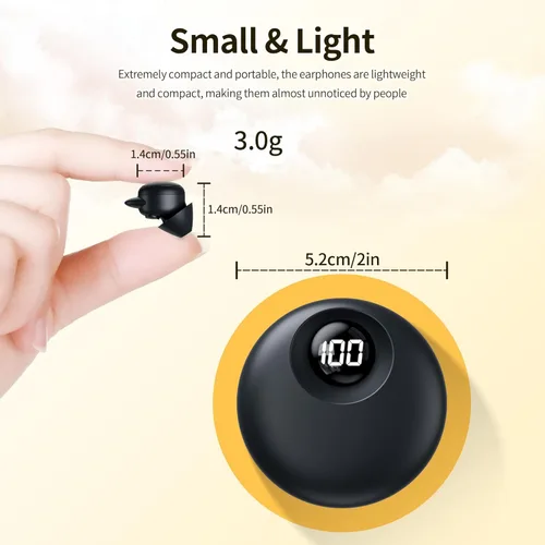 Miniatura 2 de Kinglucky Auriculares para dormir de lado, auriculares invisibles, auriculares para dormir, auriculares inalámbricos en el oído, cancelación