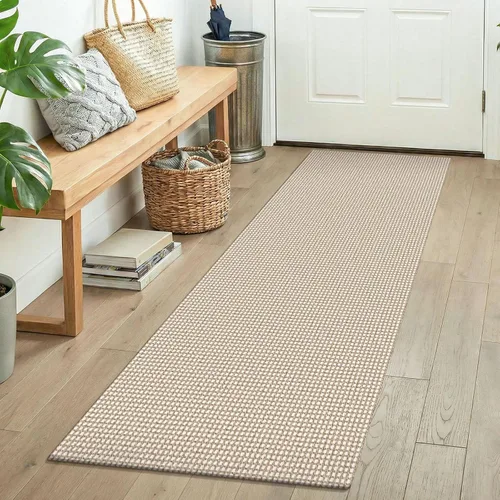 Miniatura 54 de KOZYFLY - Tapetes para entrada, lavable, tejido, con respaldo de goma antideslizante, de algodón, interiores, cocina, entrada, vestíbulo y puerta