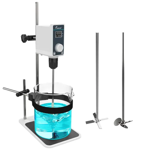 Miniatura 7 de JOANLAB Agitador de sobrecarga 20L 20000 mPas Mezclador digital de sobrecarga agitador de laboratorio con varillas de agitación 100-1500RPM