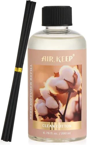 Miniatura 38 de Airkeep recambio de aceite para difusor de varillas con varillas difusoras, 6.76 Fl Oz (200ml) aceites perfumados de vainilla de cachemira