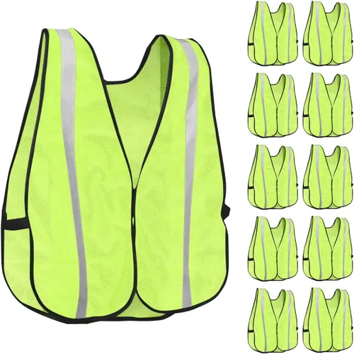 Miniatura 11 de KAYGO KG0008 - Chaleco de seguridad de alta visibilidad, tiras reflectantes de 1 pulgada, parte delantera/trasera, malla transpirable, talla única