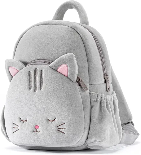 Miniatura 36 de Lazada Mochila para niños pequeños, juguetes de animales de peluche, mochila pequeña, color gris, 9.5 pulgadas