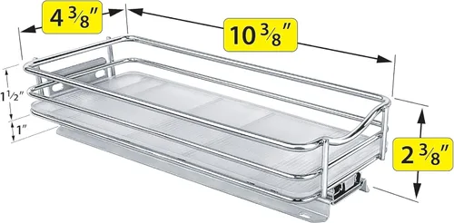 Miniatura 5 de LYNK PROFESSIONAL® Organizador de especias extraíble para armarios de cocina interiores - 4-3/8 pulgadas de ancho - cajón deslizante - Estante