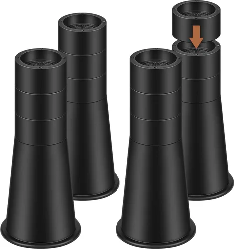 shouwuhho Elevador de Cama de 12 Pulgadas de Alta Resistencia, Elevador de Muebles Redondo de 6" 8" 10" 12" para Cama Escritorio Mesa Sofá Sofá,