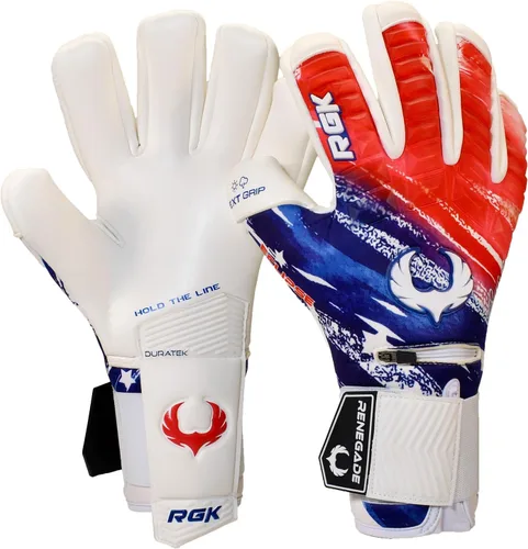 Miniatura 14 de Guantes profesionales de portero de fútbol Renegade GK Eclipse (tallas 6-12, nivel 5) Fingersaves y agarre EXT de 4 + 0.118 mm con sede en EE. UU
