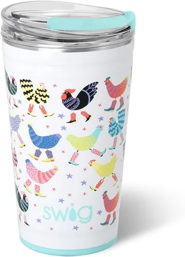 Miniatura 108 de Swig Life - Vaso aislante de 22 onzas, vaso de viaje para café con tapa, taza de café para viaje compatible con portavasos, de acero inoxidable