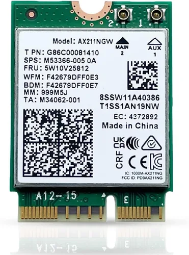 Miniatura 17 de Adaptador WiFi 6 AX200 Tarjeta WiFi 802.11ax M.2 de doble banda para PC Hasta 2.4 Gbps Sin vPro Compatible con Bluetooth 5.2 e Intel, AMD