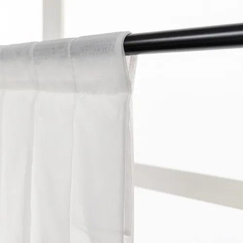 Miniatura 4 de PearAge Cortinas traslúcidas con cenefa para sala de estar, cenefa para ventanas de granja, cortinas festoneadas a medida con bolsillo para barra
