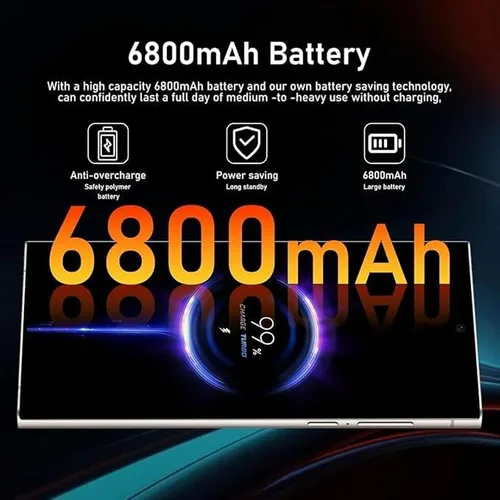 Miniatura 4 de Teléfonos celulares desbloqueados C24U, bolígrafo integrado, pantalla HD 6.82 8+256 GB, Android 14 6800mAh batería de larga duración 5G, doble