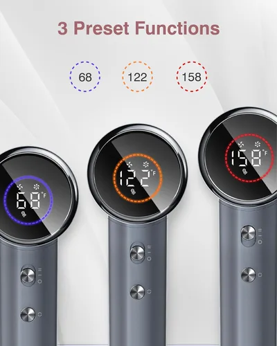 Miniatura 3 de Secador de pelo, 160000 rpm, secador iónico profesional de alta velocidad, 200 millones de iones negativos, control de calor y secador de pelo
