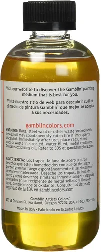 Miniatura 2 de Gamblin Stand Aceite de Linaza 8 Oz (G08008)