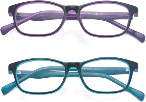 Miniatura 6 de ALWAYSUV Gafas de computadora con bloqueo de luz azul para niños, niñas, adolescentes, niños, gafas de juegos para reducir la fatiga ocular, Púrpura