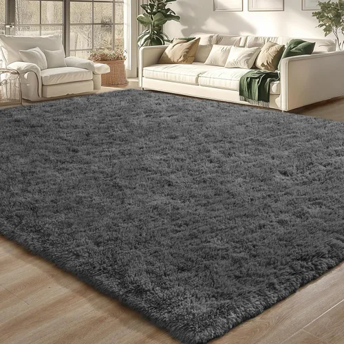 Miniatura 63 de Merelax Alfombra Moderna Suave y Esponjosa Shaggy para Dormitorio Sala de Estar Decoración de Sillas Pequeñas Alfombras Tapetes para Pies Piso, Verde