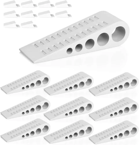 Miniatura 22 de HOMOTEK Paquete de 2 topes de puerta de goma con forma de cuña para puertas de puerta, protectores de pared para piso e parte inferior de la puerta