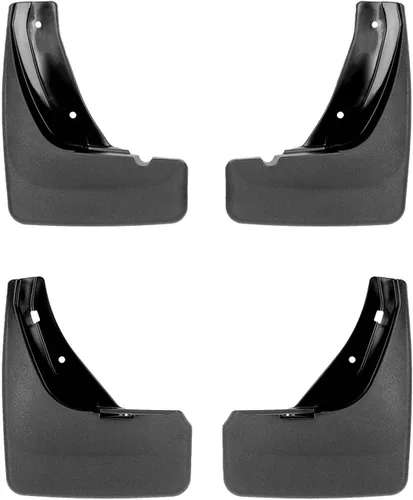 WeatherTech Guardabarros personalizado sin taladrar para Hyundai Santa Cruz - Juego delantero y trasero (110149-120149), color negro