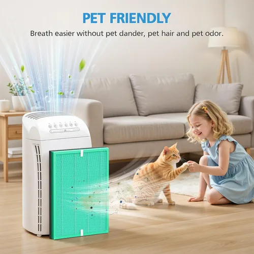 Miniatura 5 de MSA3 Filtro de olor para mascotas de repuesto, compatible con el purificador de aire de soluciones de membrana MSA3/MSA3S, filtro 4-en-1 mejorado