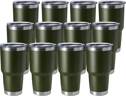 Miniatura 9 de Hasle Outfitters - Vaso de acero inoxidable de 30 onzas, taza de viaje con aislamiento al vacío de doble pared, taza de café aislada duradera, juego
