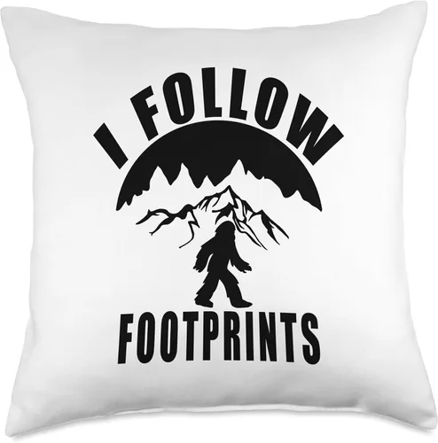 Miniatura 4 de Bigfoot Sasquatch Yeti Gifts & Costumes I Follow Footprints Bigfoot Sasquatch Funny Costume Throw Pillow, 16x16, Multicolor