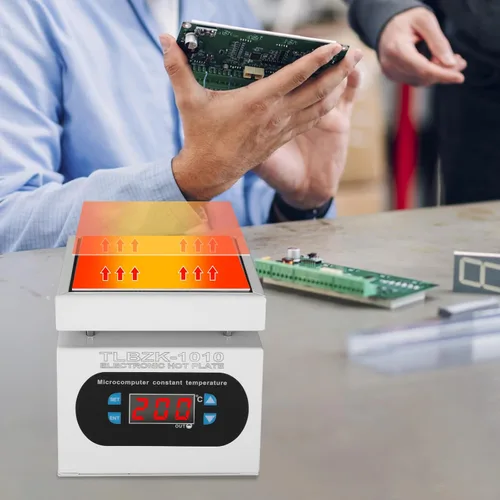 Miniatura 3 de placa caliente de la estación de soldadura de 350W 110V, laboratorio eléctrico del calentador de la reanudación del precalentamiento