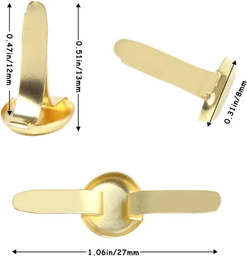 Miniatura 2 de LOMIMOS 500 piezas coloridas mini bridas de sujeción de papel, pin dividido para manualidades, proyectos escolares, álbumes de recortes, bricolaje