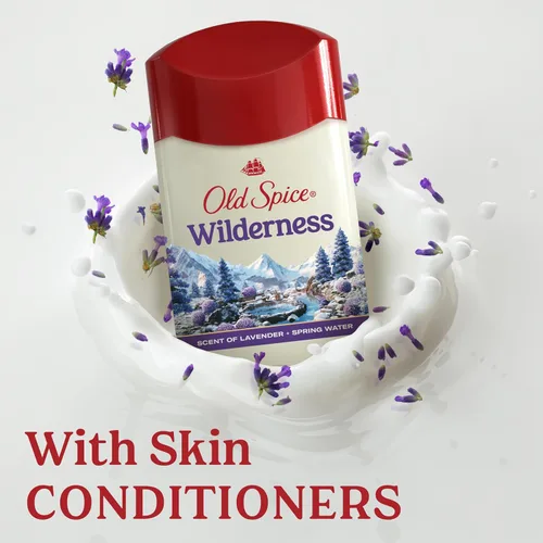 Miniatura 6 de Old Spice Desodorante antitranspirante para hombres inspirado en la naturaleza Wilderness con lavanda invisible sólido 2.6 oz