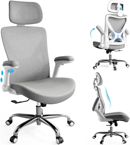 Miniatura 10 de Ergalithic Silla de Oficina Ergonómica para Hogar y Computadora - Silla X en Forma de Malla con Cuero PU y Soporte Lumbar Ajustable - Silla