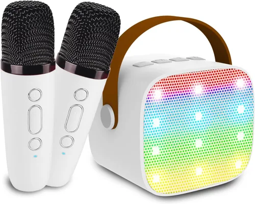 Miniatura 12 de Karaoke Machine for Kids, Mini Karaoke Machine for Kids Adults, Portable Bluetooth Speaker with 1 Wireless Microphones, Christmas Birthday Toys
