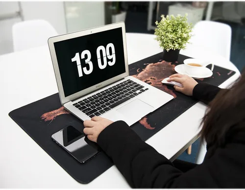 Miniatura 9 de JIALONG - Alfombrilla grande para mouse para videojuegos XXL, con bordes cosidos, tapete de escritorio con base antideslizante para teclado