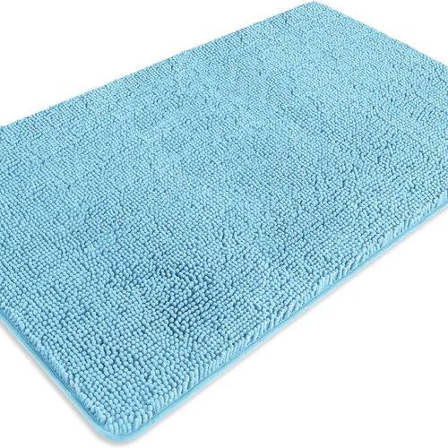 Miniatura 474 de Alfombra de baño pequeña de 12 x 18 pulgadas, lavable y absorbente, antideslizante, alfombra de baño de felpilla gruesa y suave para baño, ducha